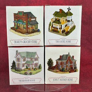 LIBERTY FALLS AMERICANA COLLECTION LOT of 4 MINIATURE BUILDINGS w/BOXES